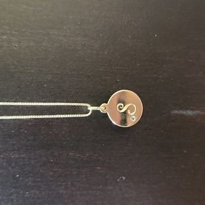 14K Gold S Initial Necklace